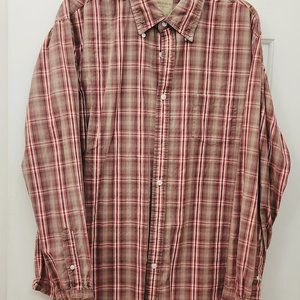 SONOMA LIFE STYLE MEN'S XL LONG SLEEVE PLAID SHIRT #1461